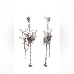 Betsey Johnson spider chandelier earrings